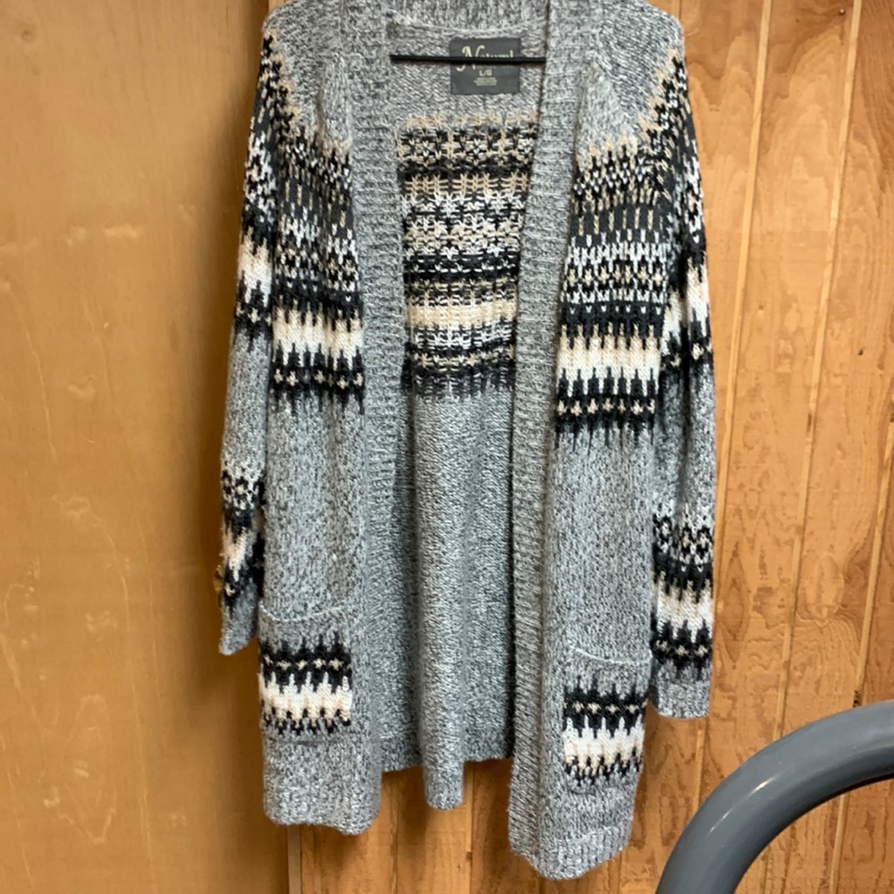 Western style long Sweater